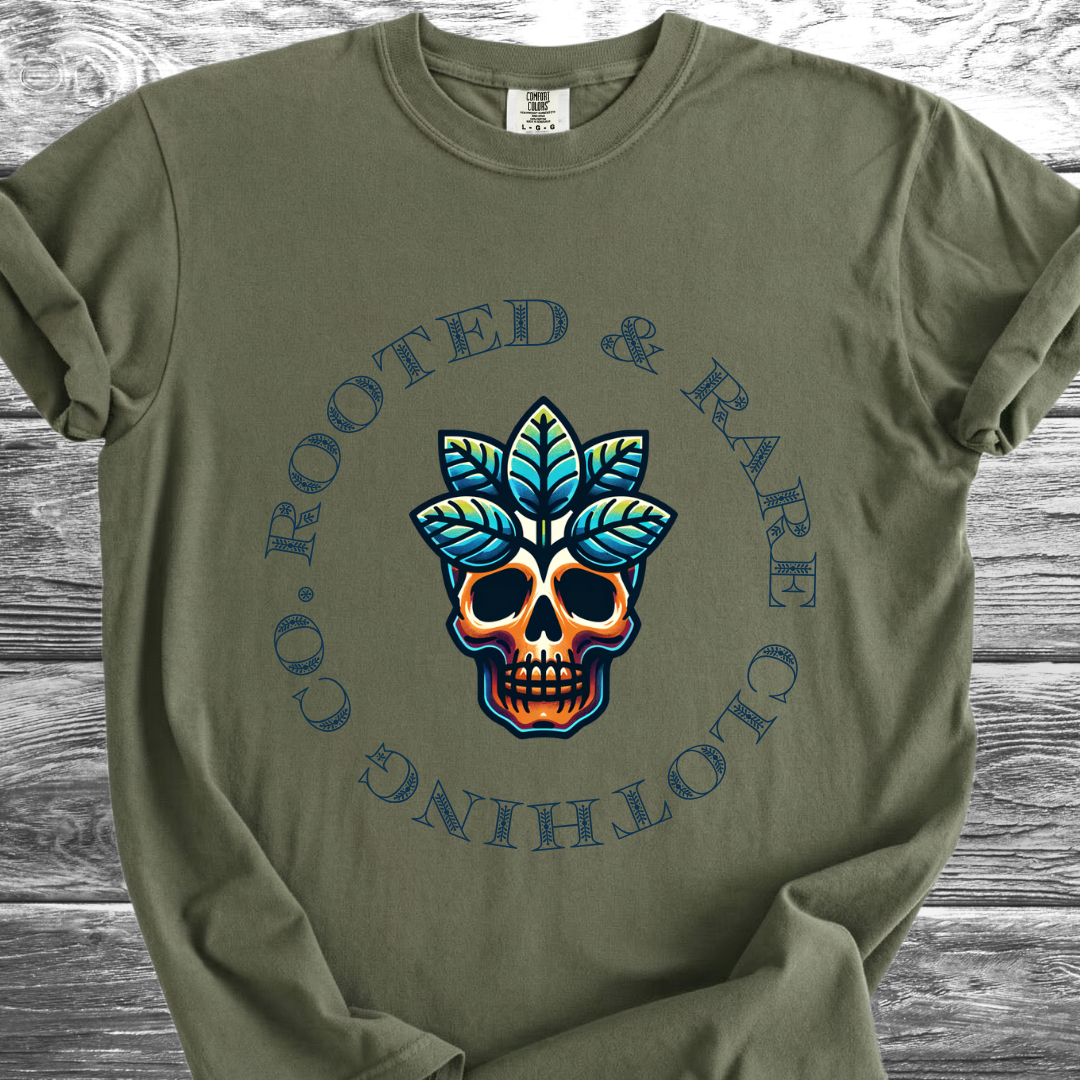 Rooted & Rare Earth Skull TShirt