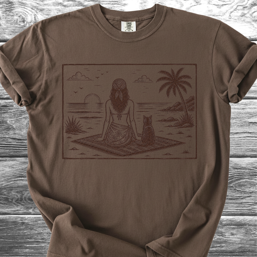 Beach Girl & Her Cat TShirt