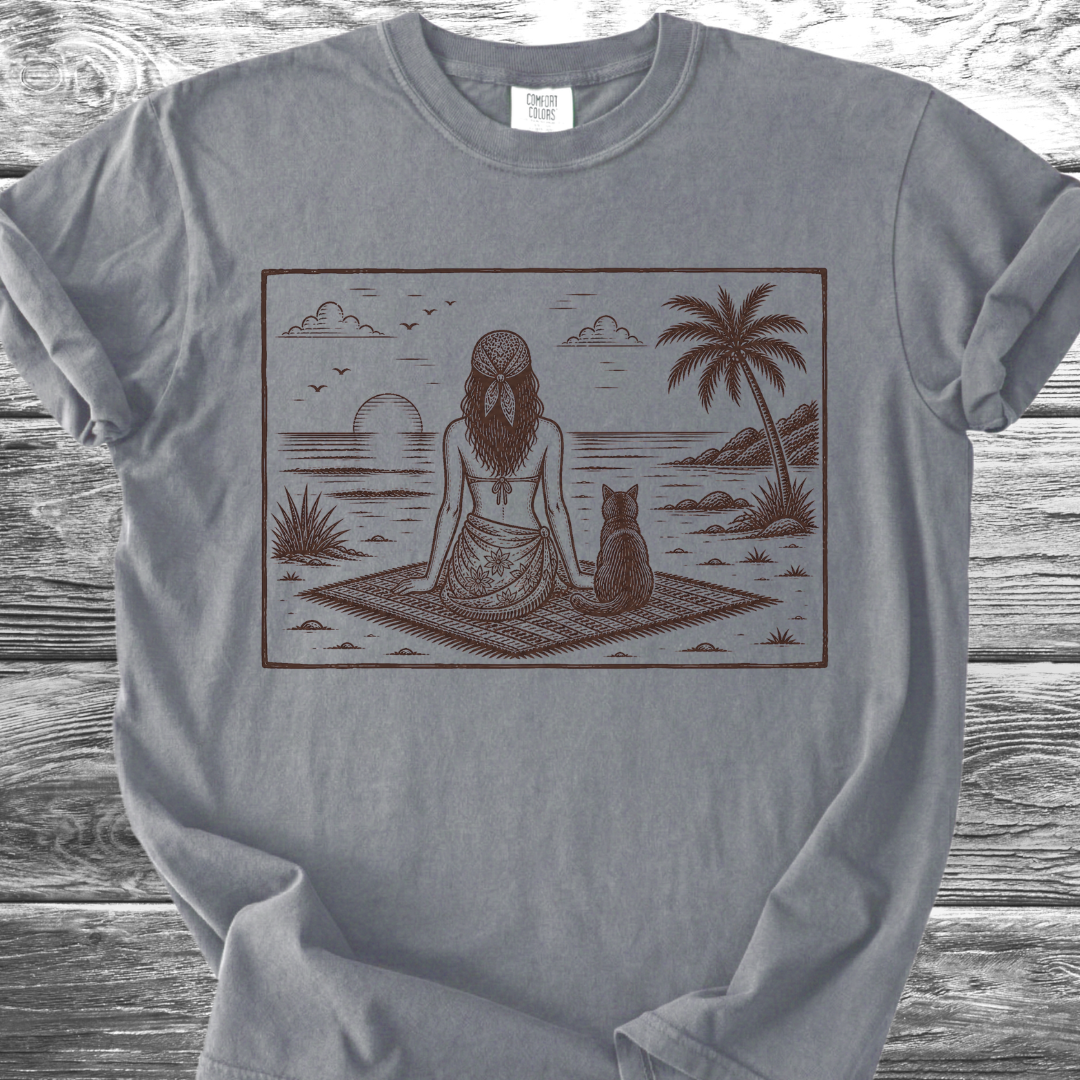 Beach Girl & Her Cat TShirt
