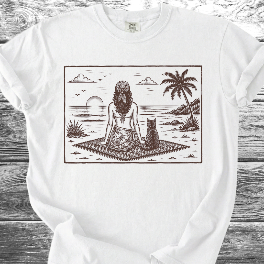 Beach Girl & Her Cat TShirt