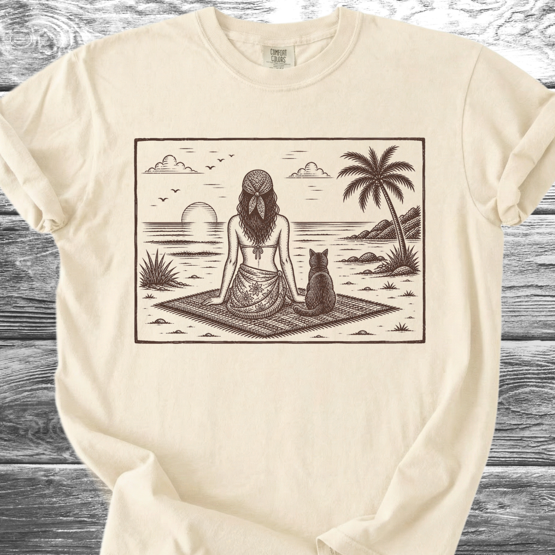 Beach Girl & Her Cat TShirt