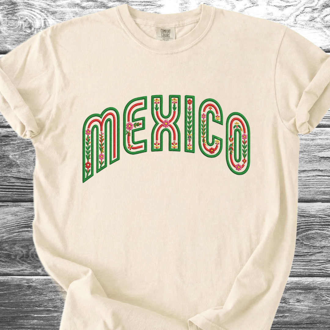 Mexico PRINTED "Embroidery Style" TShirt