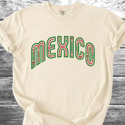 Mexico PRINTED "Embroidery Style" TShirt
