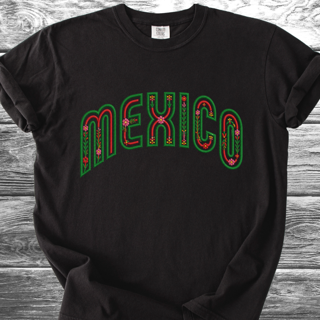 Mexico PRINTED "Embroidery Style" TShirt