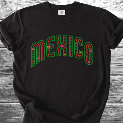 Mexico PRINTED "Embroidery Style" TShirt