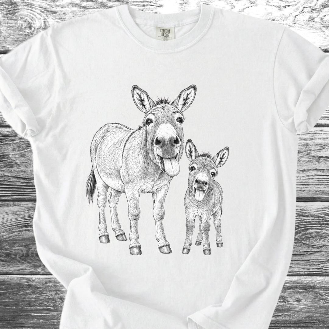 Mama & Baby Burro TShirt