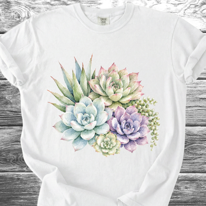 Watercolor Succulents TShirt
