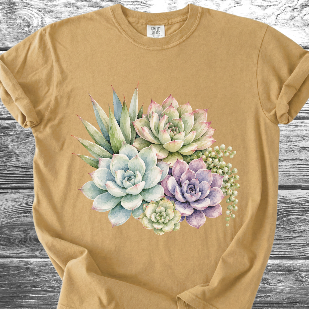 Watercolor Succulents TShirt