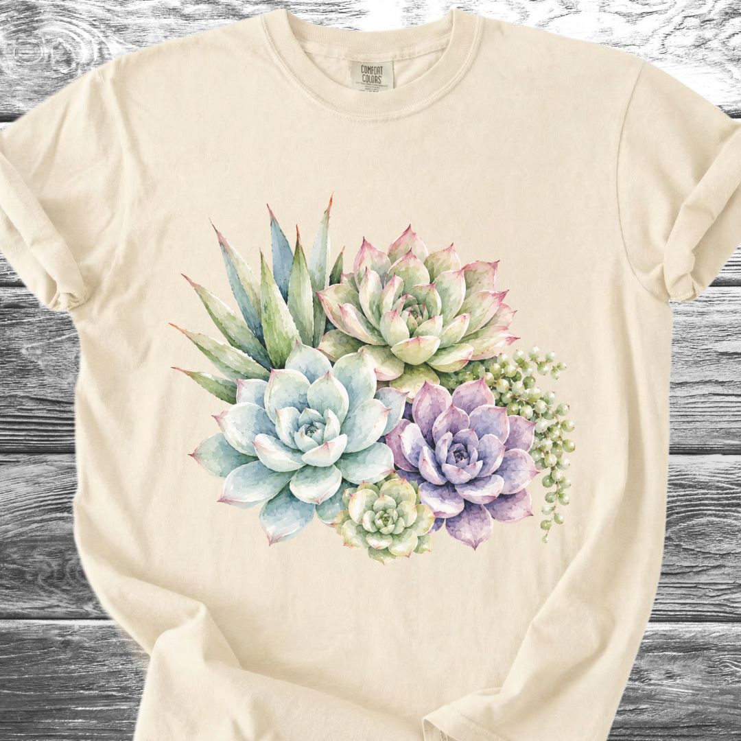 Watercolor Succulents TShirt