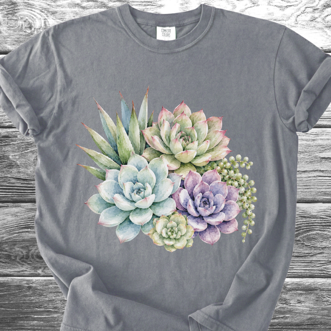 Watercolor Succulents TShirt