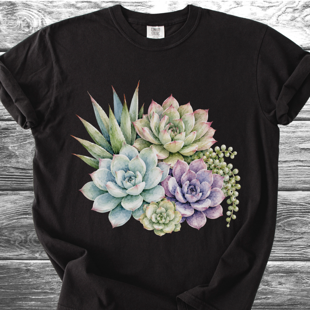 Watercolor Succulents TShirt