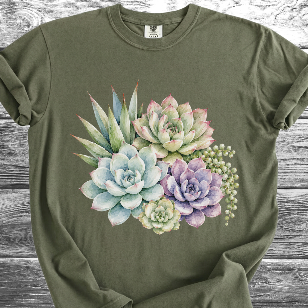 Watercolor Succulents TShirt