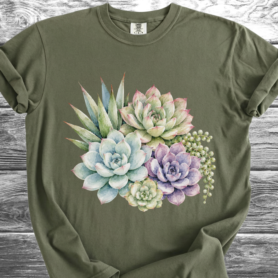 Watercolor Succulents TShirt