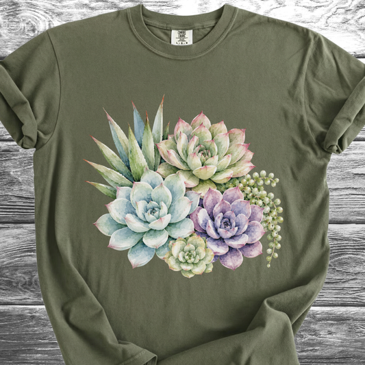 Watercolor Succulents TShirt