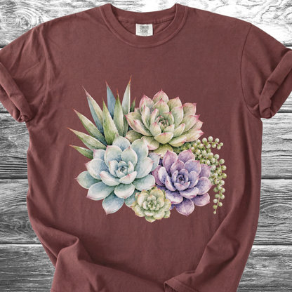 Watercolor Succulents TShirt