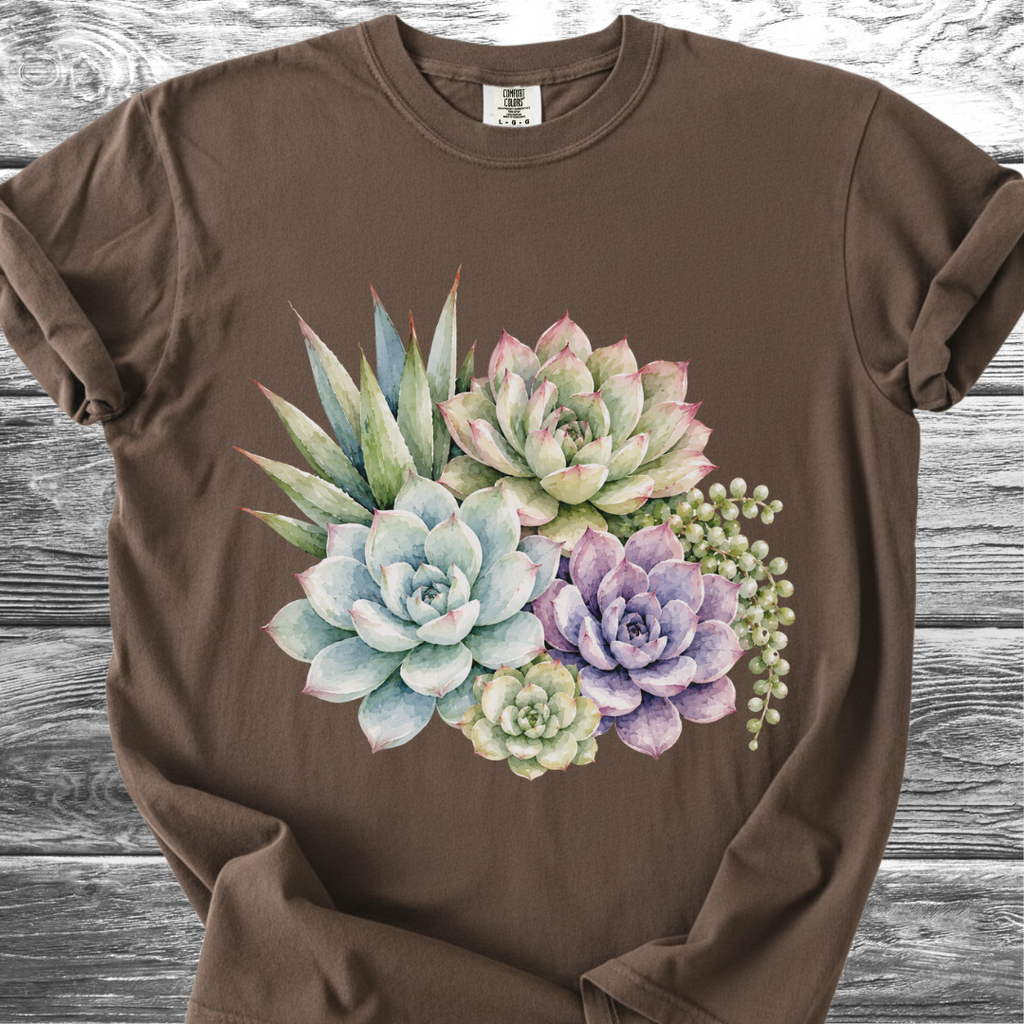 Watercolor Succulents TShirt
