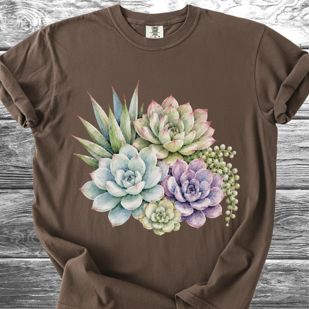 Watercolor Succulents TShirt