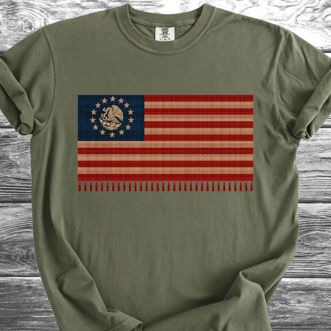 America-Mexico Flag Serape 4th TShirt