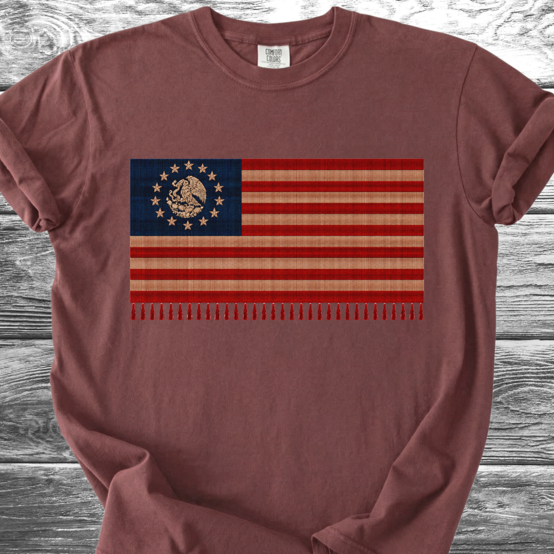 America-Mexico Flag Serape 4th TShirt