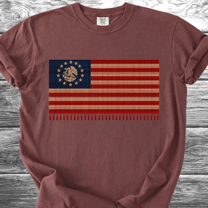 America-Mexico Flag Serape 4th TShirt