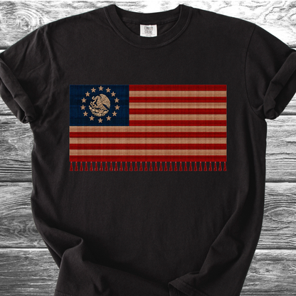 America-Mexico Flag Serape 4th TShirt