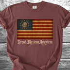 America-Mexico Flag Vintage Blue, Proud 4th TShirt