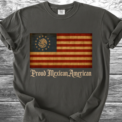 America-Mexico Flag Vintage Blue, Proud 4th TShirt
