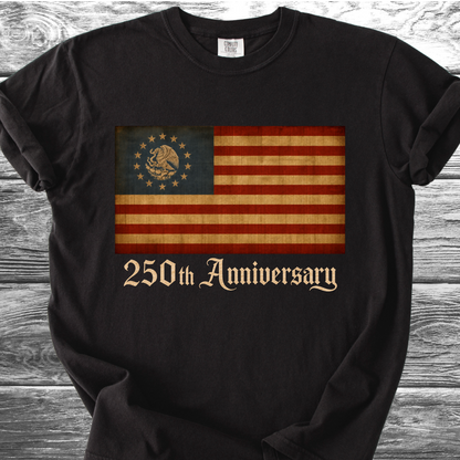 America-Mexico Flag Vintage Blue, 250th 4th TShirt