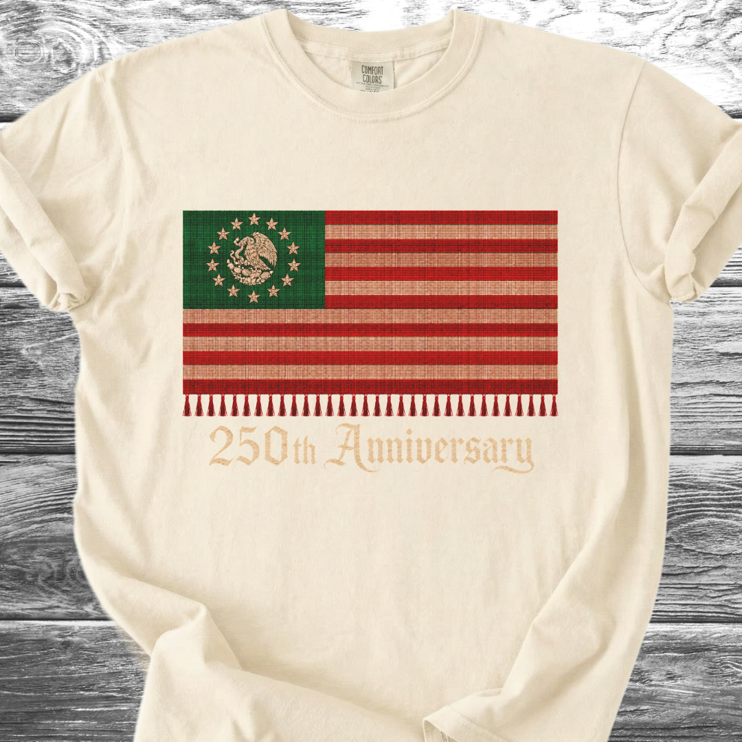 America-Mexico Flag Serape Green, 250th 4th TShirt