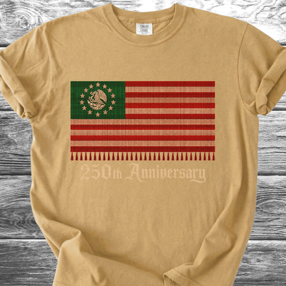 America-Mexico Flag Serape Green, 250th 4th TShirt