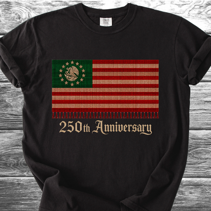 America-Mexico Flag Serape Green, 250th 4th TShirt