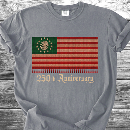 America-Mexico Flag Serape Green, 250th 4th TShirt