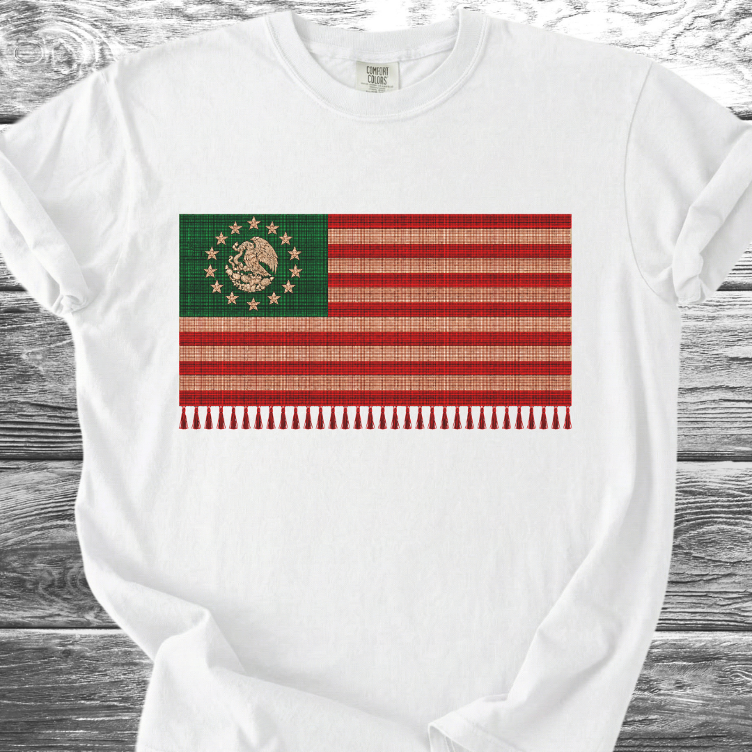 America-Mexico Flag Serape 4th TShirt