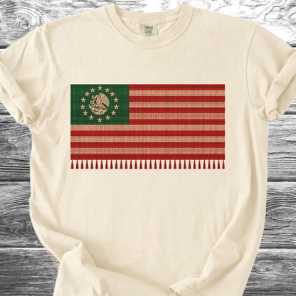 America-Mexico Flag Serape 4th TShirt