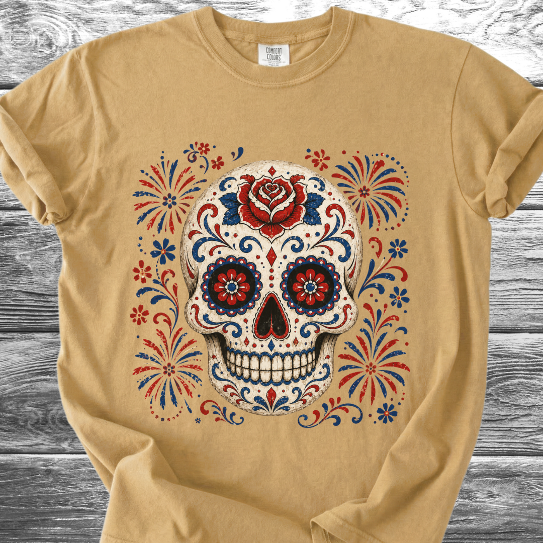 4th Of July Sugar Skull 4th TShirt
