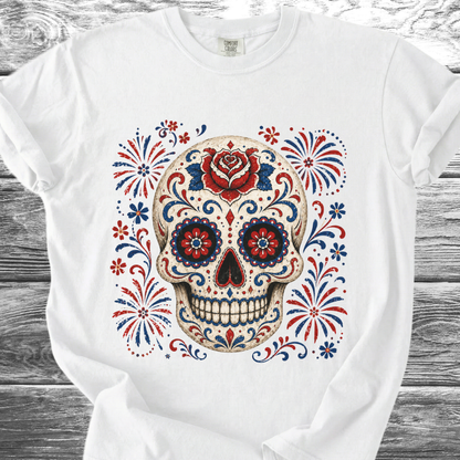 4th Of July Sugar Skull 4th TShirt