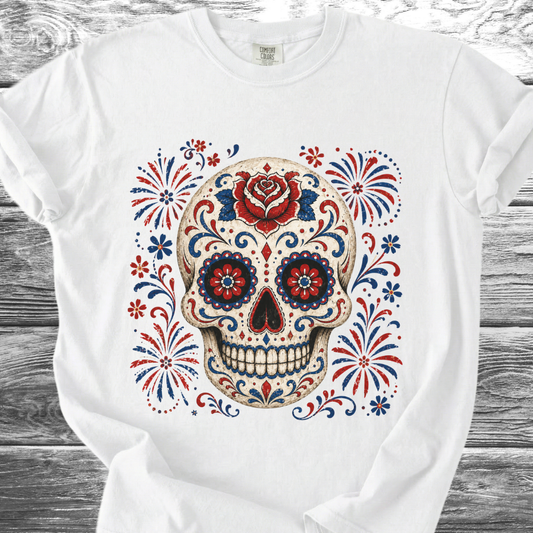 4th Of July Sugar Skull 4th TShirt