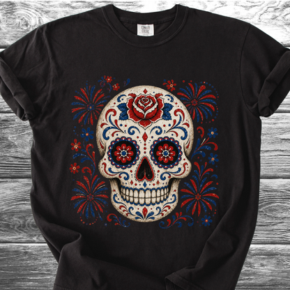4th Of July Sugar Skull 4th TShirt