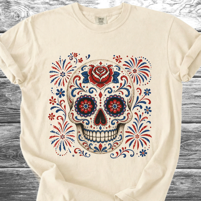 4th Of July Sugar Skull 4th TShirt