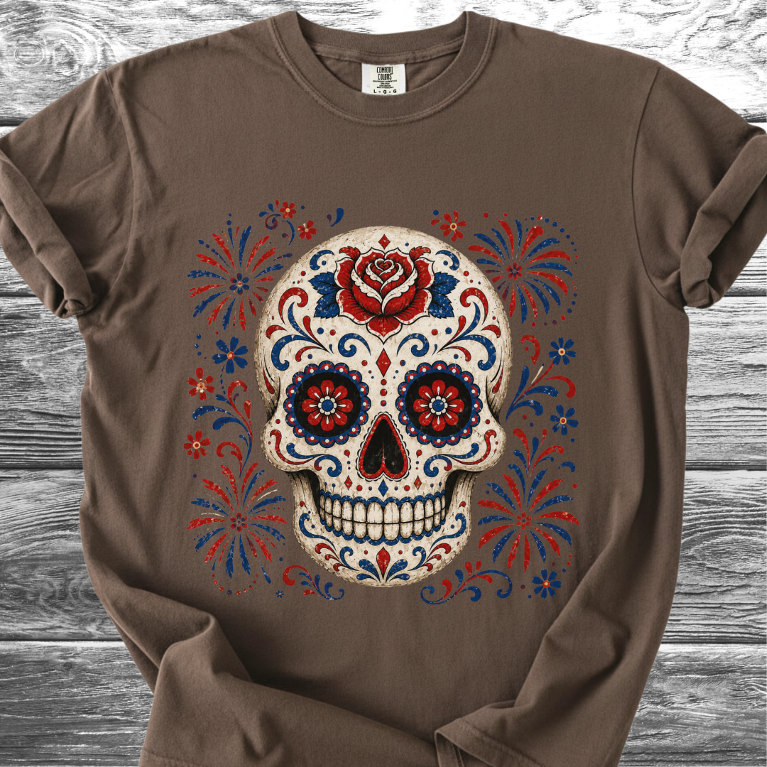 4th Of July Sugar Skull 4th TShirt