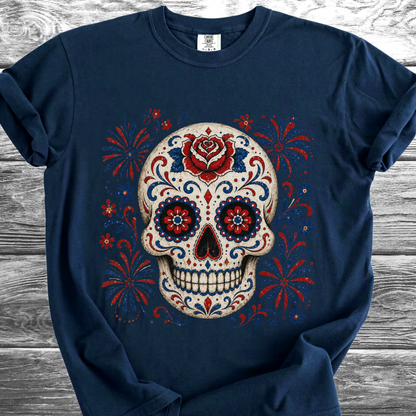 4th Of July Sugar Skull 4th TShirt
