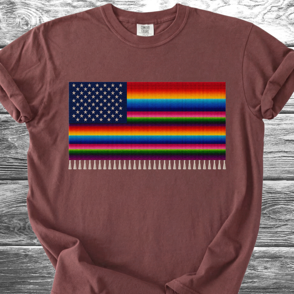 Colorful Serape Flag 4th TShirt