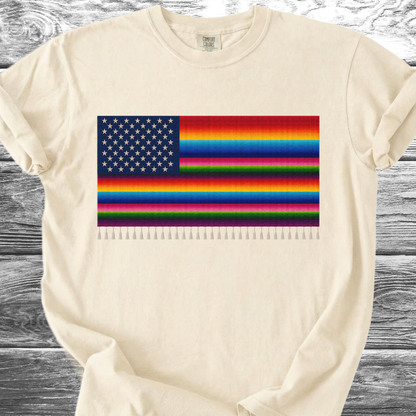 Colorful Serape Flag 4th TShirt