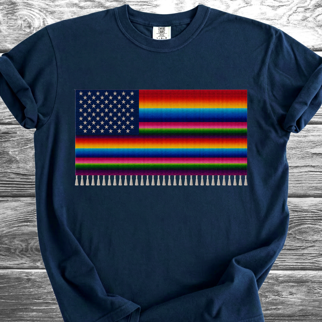 Colorful Serape Flag 4th TShirt