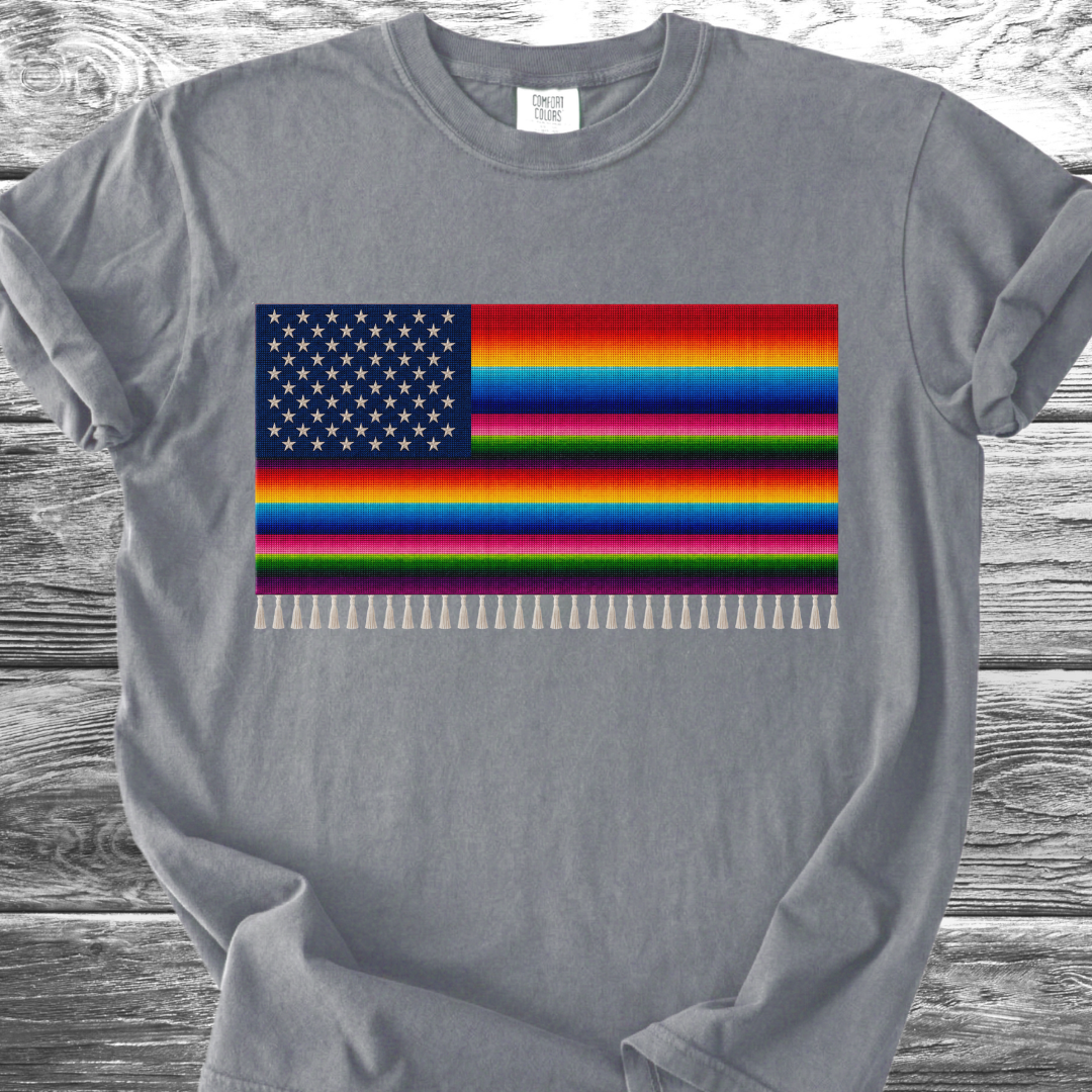 Colorful Serape Flag 4th TShirt
