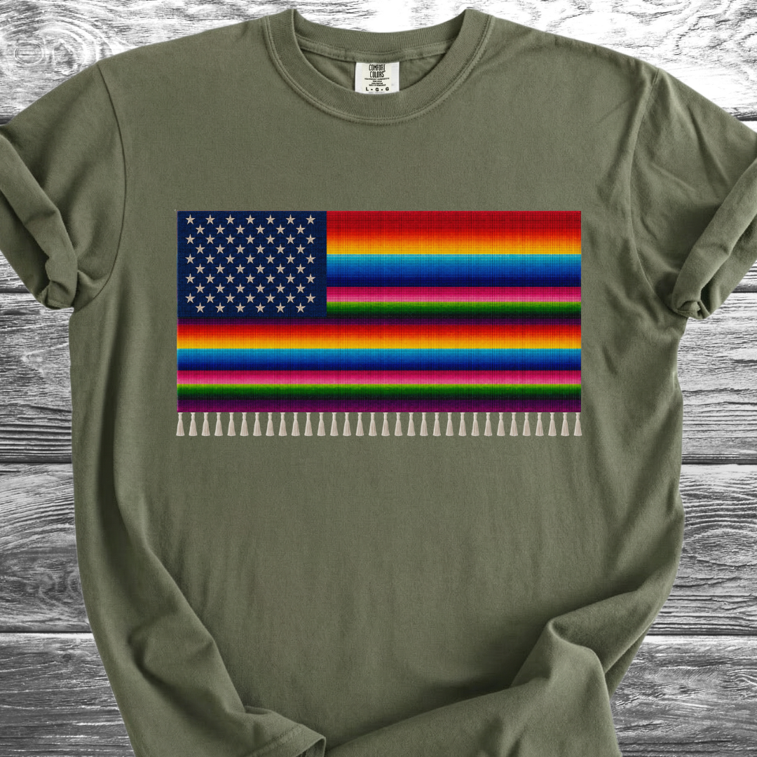Colorful Serape Flag 4th TShirt