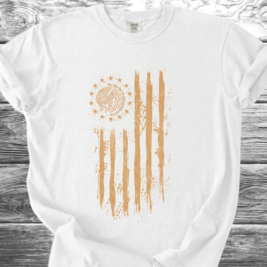 Mexican American Flag Artistic 4th TShirt