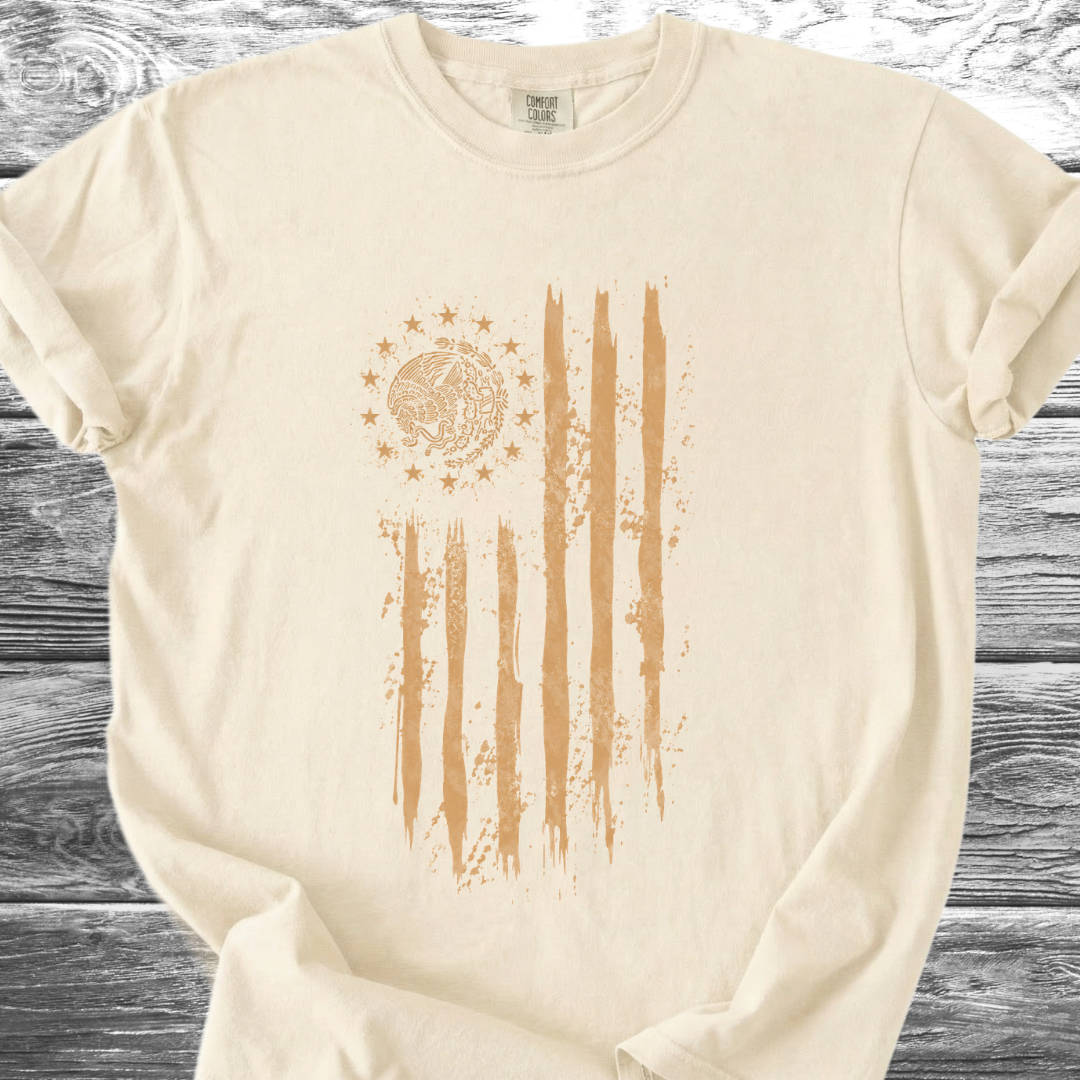 Mexican American Flag Artistic 4th TShirt