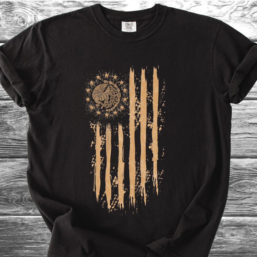 Mexican American Flag Artistic 4th TShirt
