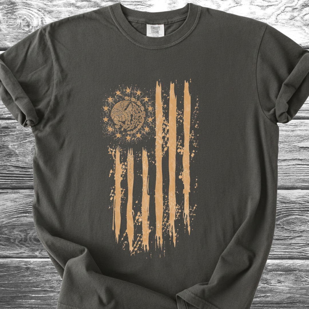 Mexican American Flag Artistic 4th TShirt